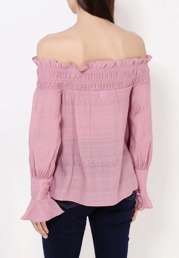 Lost Ink Блуза - BARDOT TEXTURED PINK TOP - фото 4