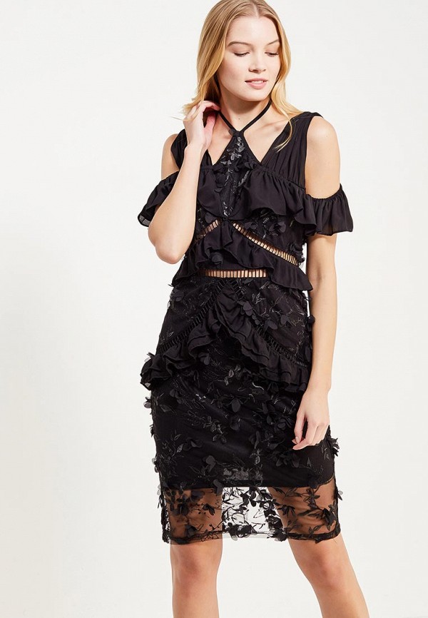 Lost Ink Платье TEXTURED 3D APPLIQUE BODYCON