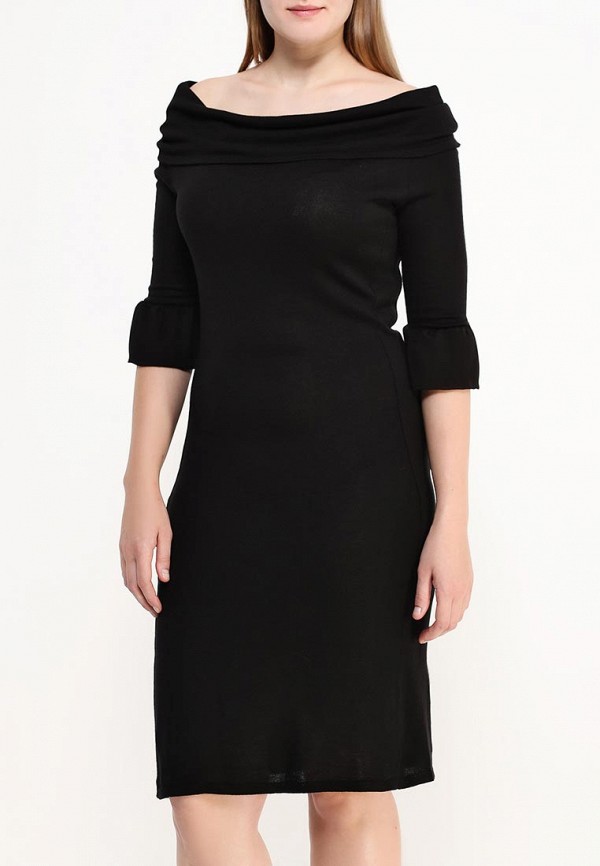 Lost Ink Curve Платье - KNITTED RIB BARDOT DRESS - фото 3