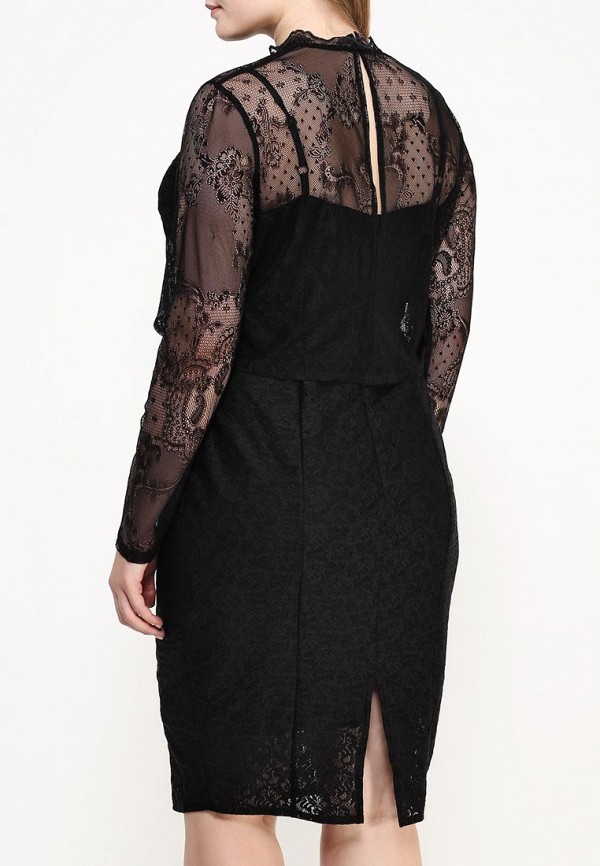 Lost Ink Curve Платье - DOUBLE LAYER LACE BODYCON DRESS - фото 4