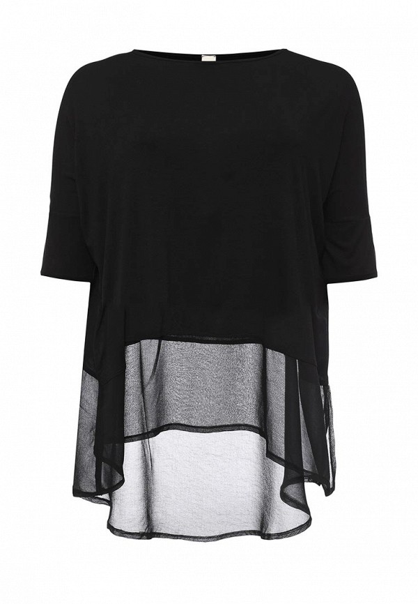 Lost Ink Curve Туника - DIP BACK TOP WITH OVERLAY - фото 1