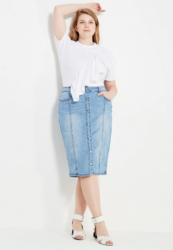 Lost ink denim pencil skirt 2025