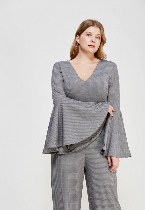 Lost Ink Plus Комбинезон - JUMPSUIT IN RIB WITH WIDE SLEEVE - фото 2