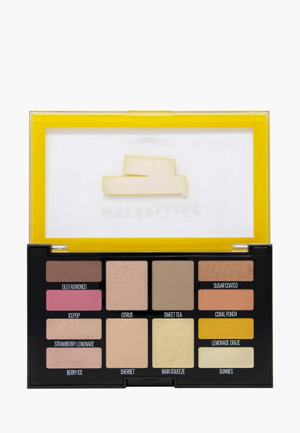 Maybelline New York Палетка для глаз - LEMONADE CRAZE, кремовая формула, аромат цитрусов, 12 оттенков, 12 г - фото 2