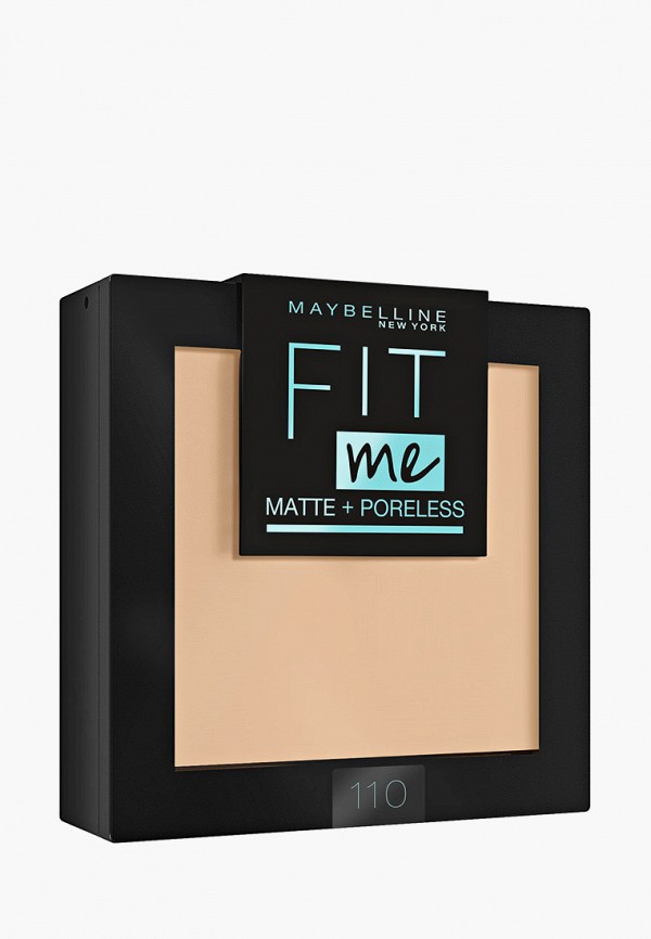 Maybelline New York Пудра компактная - Fit Me, матирующая, скрывающая поры, оттенок 110, светло-кремовый, 9 г - фото 1