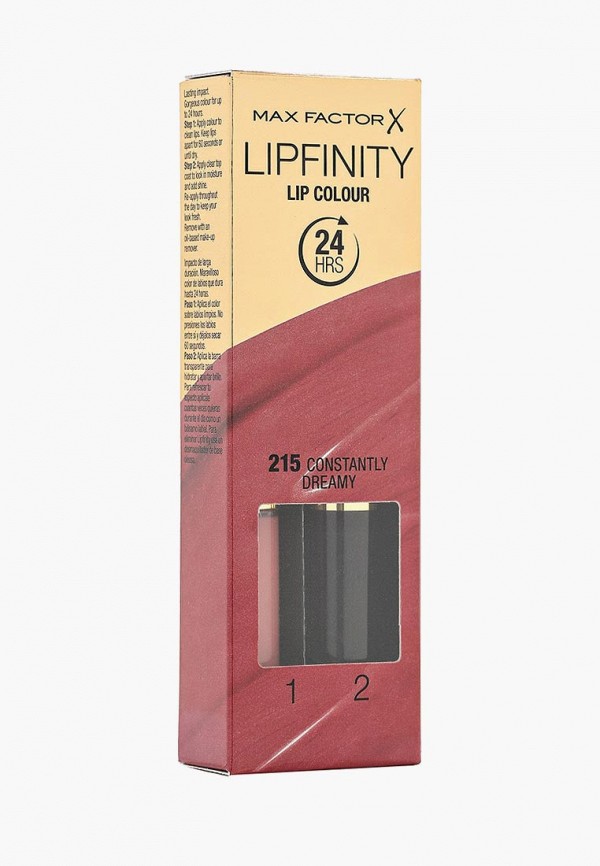 Max Factor Помада - стойкая и увлажняющий блеск Lipfinity Lip Colour, 215 Constantly Dreamy,  2,3 мл - фото 3