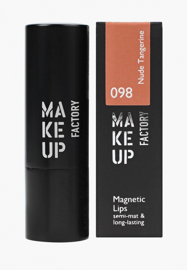 Make Up Factory Помада - Устойчивая Magnetic Lips semi-mat&long-lasting т.98 Мандарин.нюд - фото 2