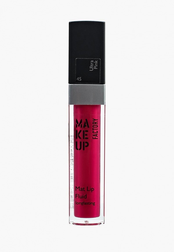 Make Up Factory Блеск для губ - Матовый устойчивый Mat Lip Fluid longlasting, тон 45, ультра розовый - фото 2