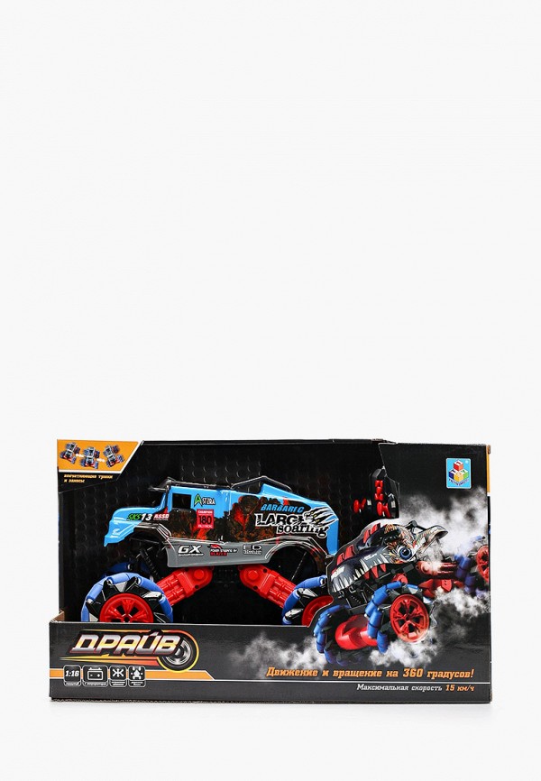 Игрушка радиоуправляемая 1Toy "Драйв Монстр-трак грузовик", 1:16, цвет ...