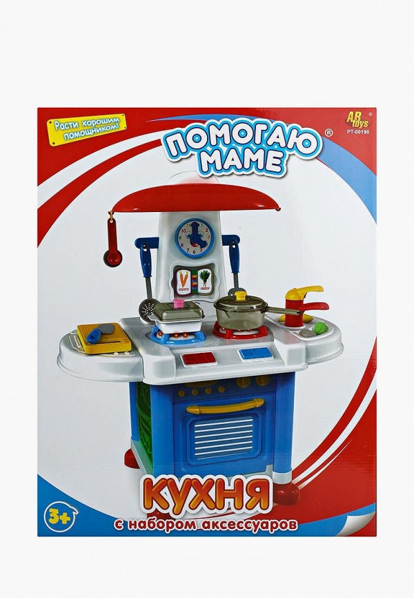 Abtoys Набор игровой - Помогаю Маме. Кухня в наборе с аксессуарами, эл/мех, 12 предметов, со звуковыми эффектами - фото 1