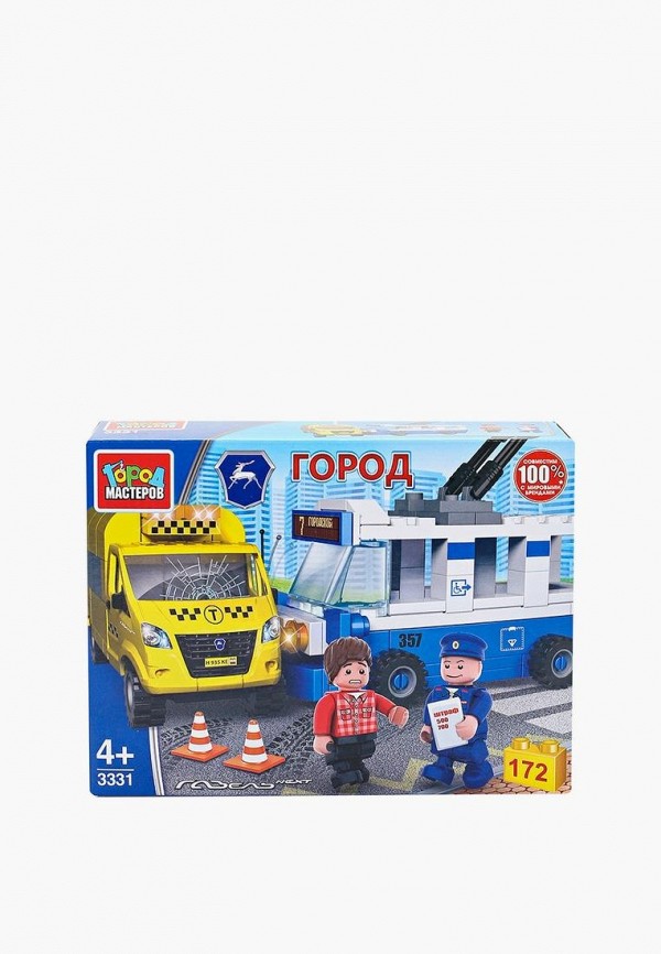 Город Мастеров Конструктор "Авария: троллейбус и такси", 172 детали