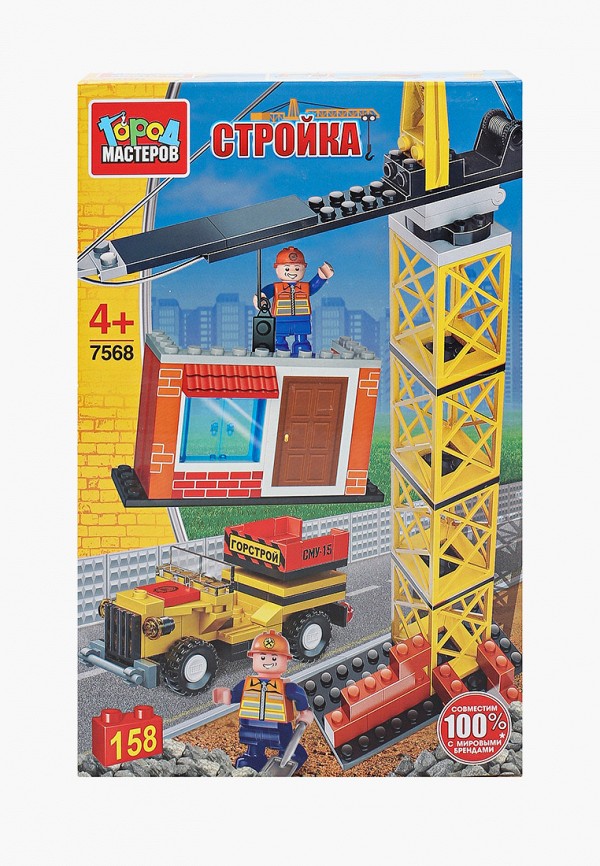 Город Мастеров Конструктор - "Стройка с краном", 158 деталей - фото 1