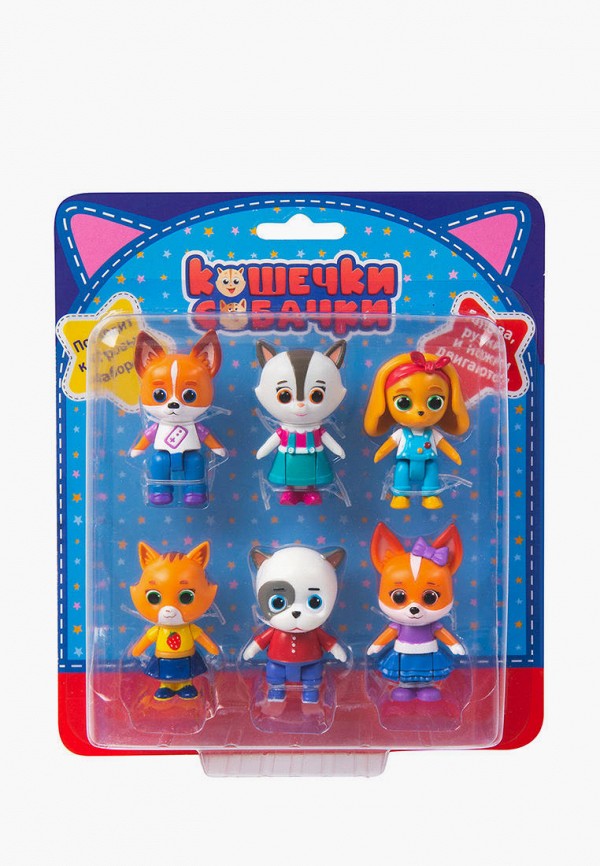 Набор игровой Росмэн Кошечки-Собачки. Набор пластиковых фигурок 5,5 см ...