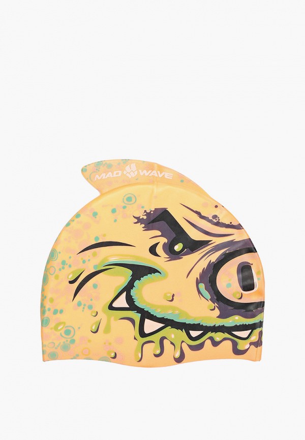 Mad Wave Шапочка для плавания - Silicone Printed Junior with fin PIG - фото 1
