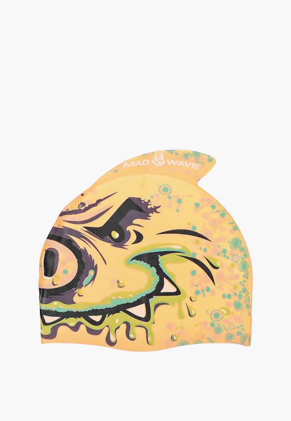Mad Wave Шапочка для плавания - Silicone Printed Junior with fin PIG - фото 2