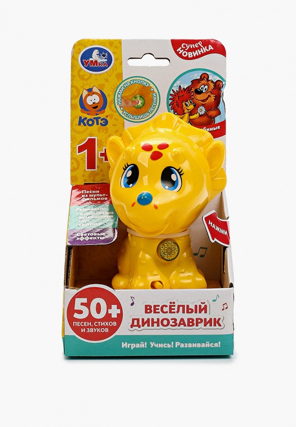Игрушка интерактивная Умка "Веселый динозаврик", 8х44х5 см, цвет ...