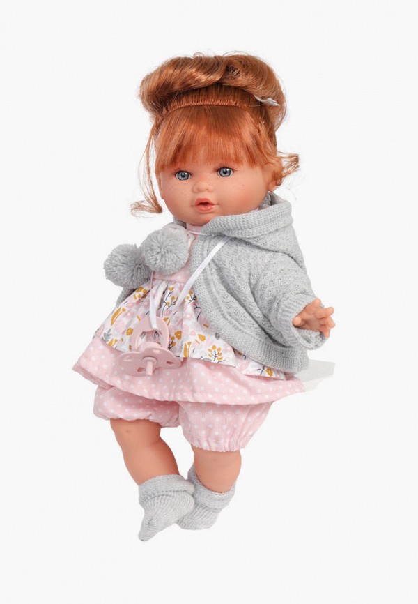Munecas Dolls Antonio Juan Кукла - озвученная Ава в сером, 30 см, плачет, мягконабивная - фото 5