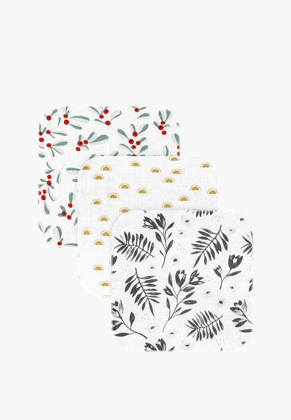 Mjolk Салфетки 3 шт. - муслиновые Цветы - фото 1