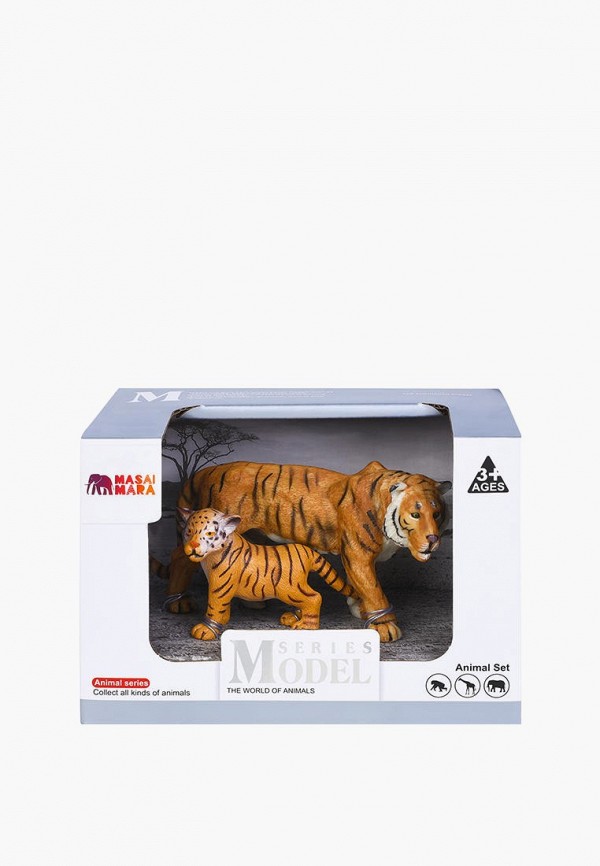Masai Mara Набор фигурок - Семья тигров, 2 предмета (тигр и тигренок), серия: "Мир диких животных" - фото 2
