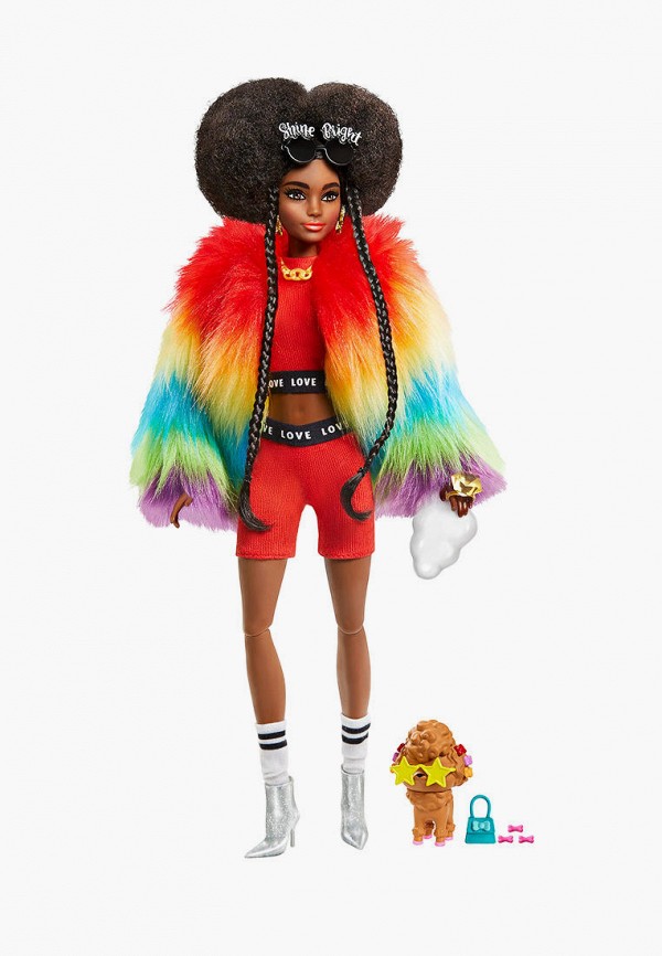 Barbie Кукла - Barbie Extra в радужной накидке - фото 3