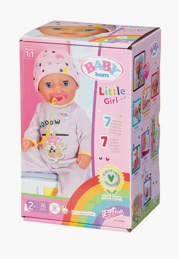 Росмэн Кукла интерактивная - БЕБИ борн. Маленькая девочка 36 см, BABY born - фото 2