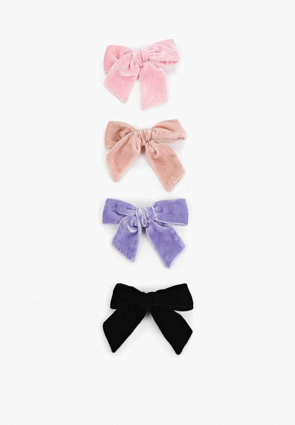 Pink Olivka Заколки 4 шт. - банты бархатные - фото 1