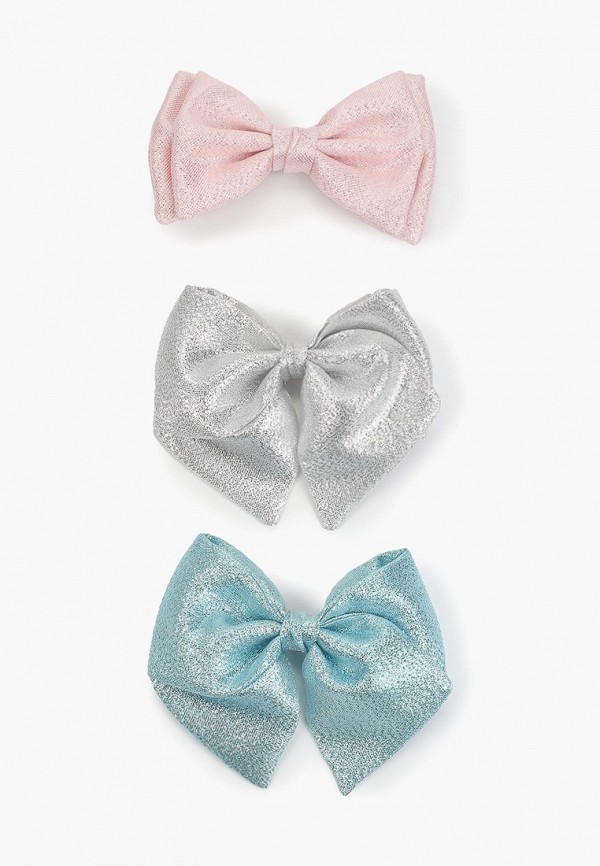 Pink Olivka Заколки 3 шт. - Ассорти банты блестящие - фото 1