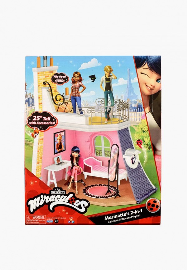 Miraculous Дом для кукол - Дом Маринет спальня и балкон, игровой набор 2в1 Леди Баг - фото 4