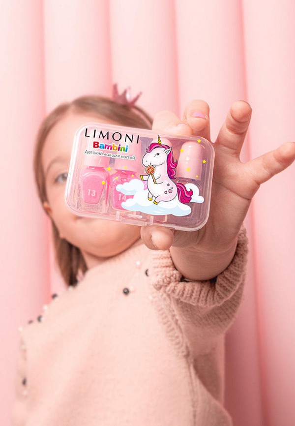 Limoni Набор лаков для ногтей - на водной основе, нюдовые и глиттерные - фото 3