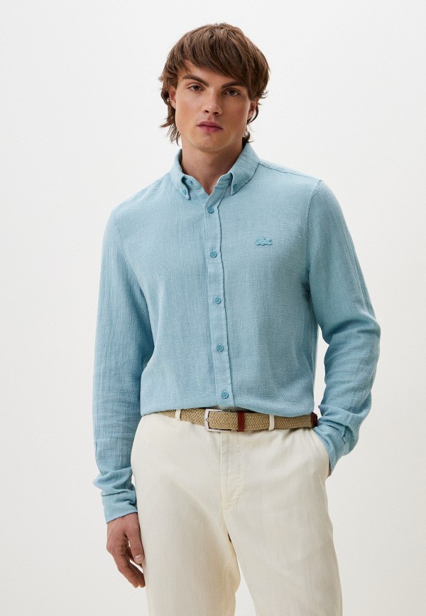 Рубашка Lacoste Regular Fit, цвет: голубой, MP002XM00JML — купить в ...