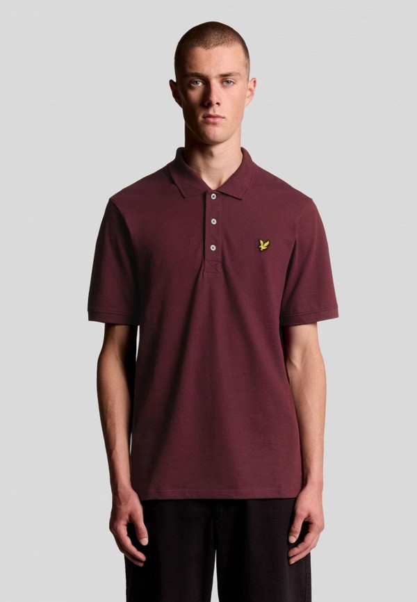 Поло Lyle & Scott Plain Polo Shirt, цвет: бордовый, MP002XM082C1