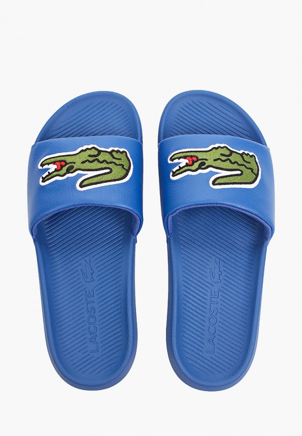 Lacoste Сланцы - CROCO SLIDE 0722 2 CMA BLU/GRN - фото 4