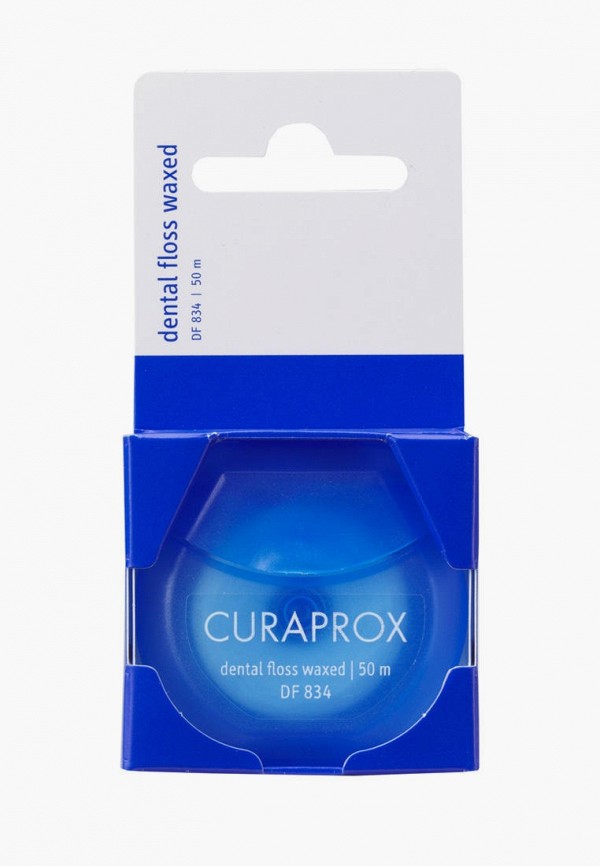 Зубная нить Curaprox вощеная, со вкусом мяты, цвет: белый, MP002XM08MWC ...