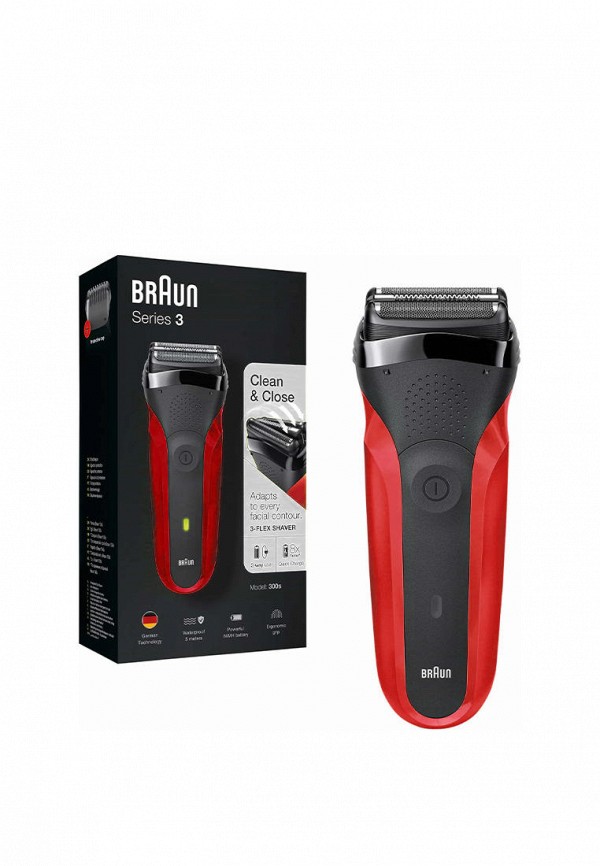 Braun Электробритва - Series 3 300s Red - фото 1