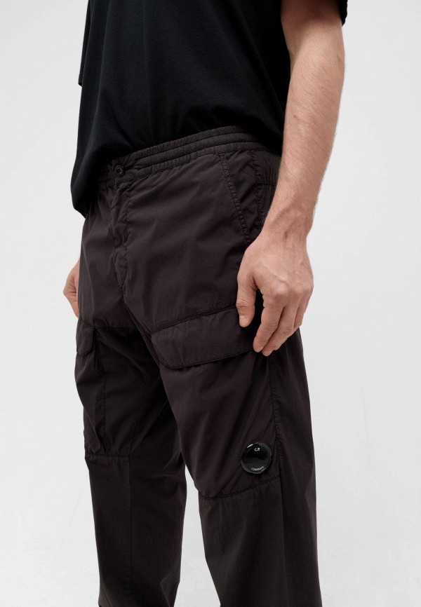 Брюки C.P. Company 50 fili stretch loose cargo pants black, цвет