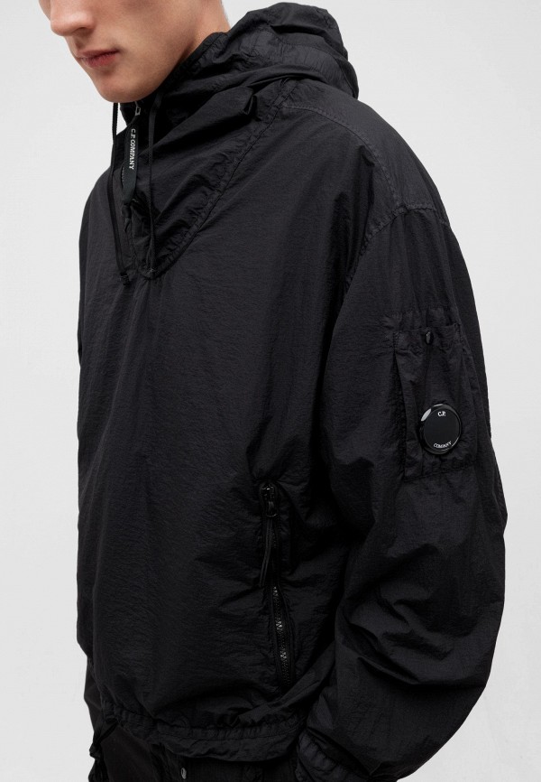 C.P. Company Ветровка - taylon l half zipped hooded overshirt black - фото 5