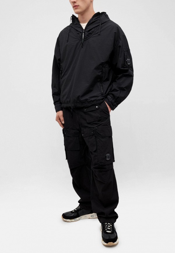 C.P. Company Ветровка - taylon l half zipped hooded overshirt black - фото 3