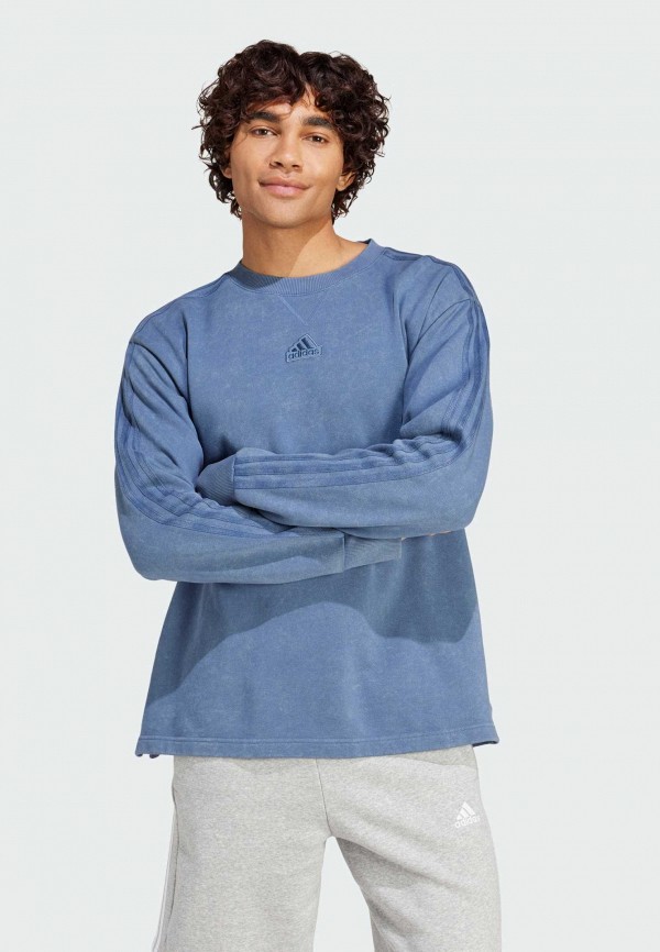 adidas Свитшот - ALL SZN French Terry 3-Stripes Garment Wash Crew - фото 1