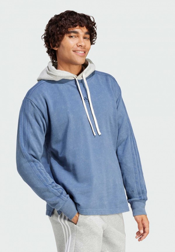 adidas Свитшот - ALL SZN French Terry 3-Stripes Garment Wash Crew - фото 3