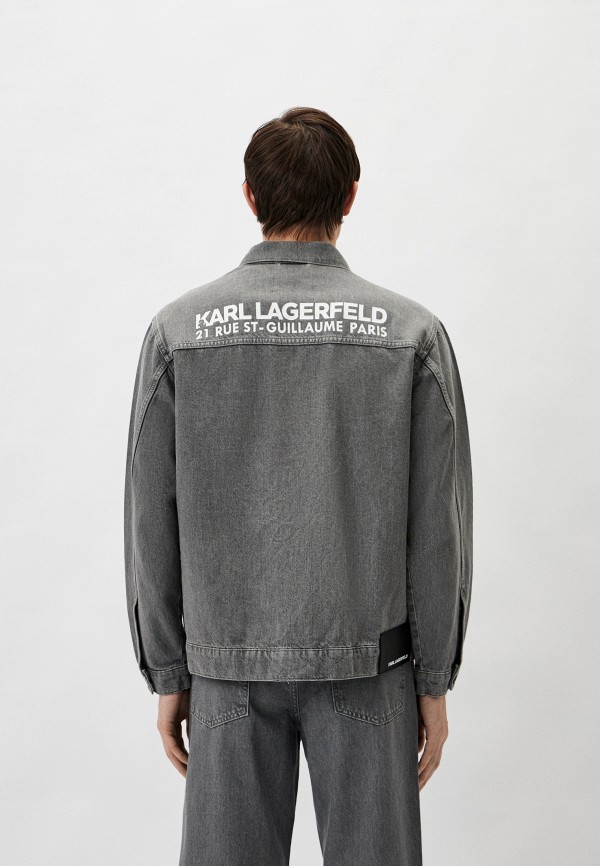 Куртка джинсовая Karl Lagerfeld Lamoda Exclusive, цвет: серый ...