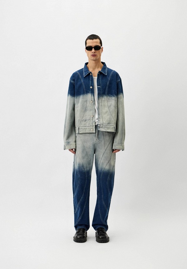 Berhasm Куртка джинсовая - Street Decay Blue & White - фото 2