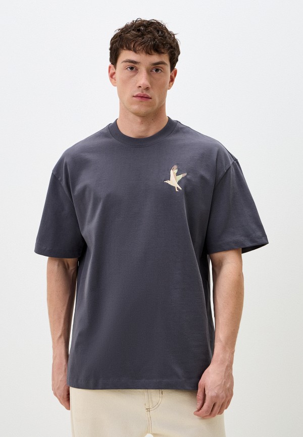 Берегите Птиц Футболка - Футболка Базовая Мужская Серая Чайка - фото 1