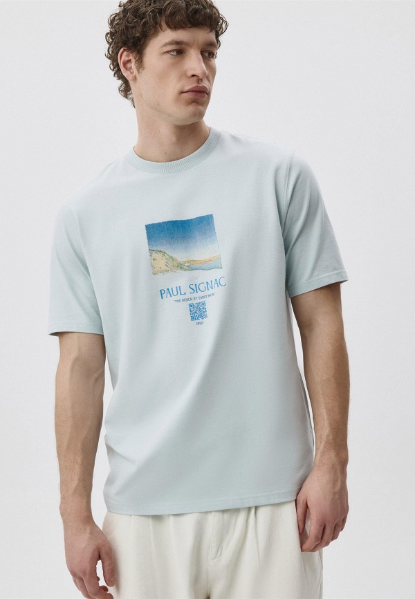 Sela Футболка - картина Поля Синьяка "Песчаный берег моря в Сен-Бриаке" 1890 года - фото 1