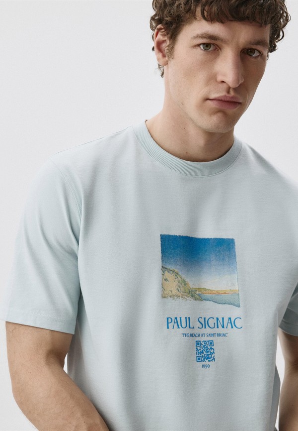 Sela Футболка - картина Поля Синьяка "Песчаный берег моря в Сен-Бриаке" 1890 года - фото 5