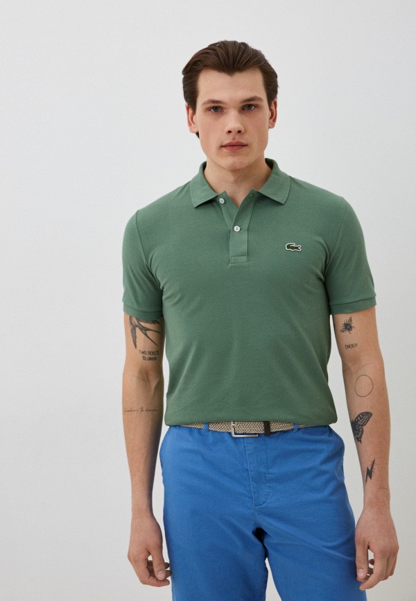 Поло Lacoste Slim Fit, цвет: зеленый, MP002XM0MXQF — купить в интернет ...