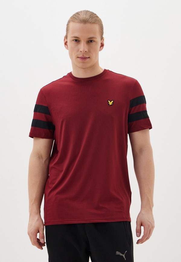 Футболка Lyle & Scott Sleeve Stripe Tee, цвет: бордовый, MP002XM0V8NE ...