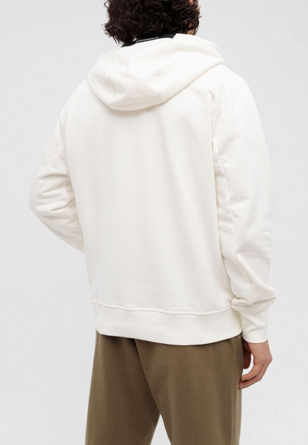 C.P. Company Толстовка - diagonal raised fleece zipped lens hoodie gauze white - фото 4