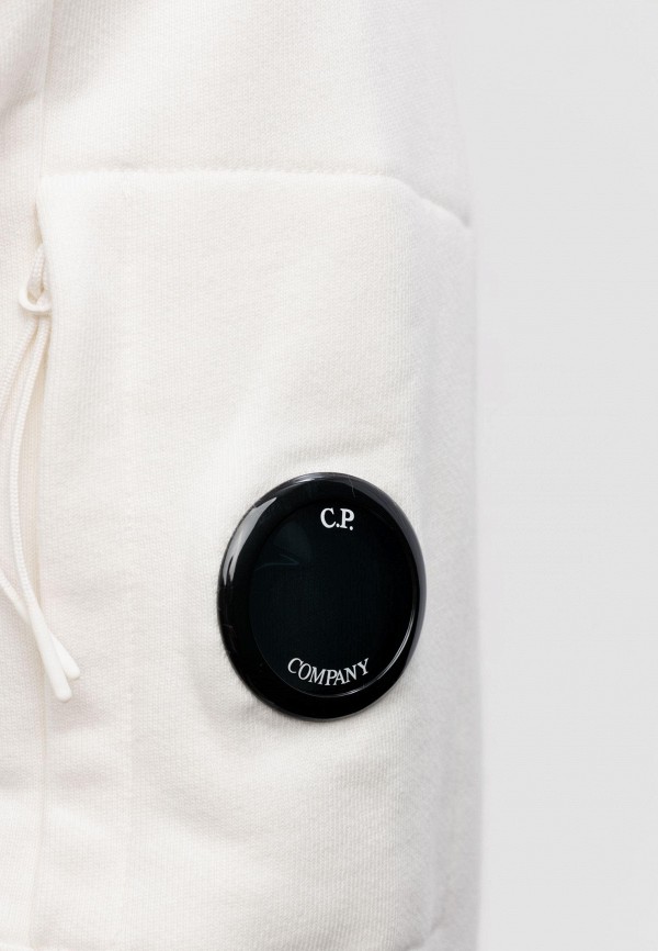 C.P. Company Толстовка - diagonal raised fleece zipped lens hoodie gauze white - фото 6