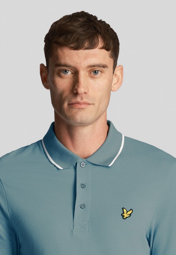 Поло Lyle & Scott Tipped Polo Shirt, цвет: бирюзовый, MP002XM0VEEB ...
