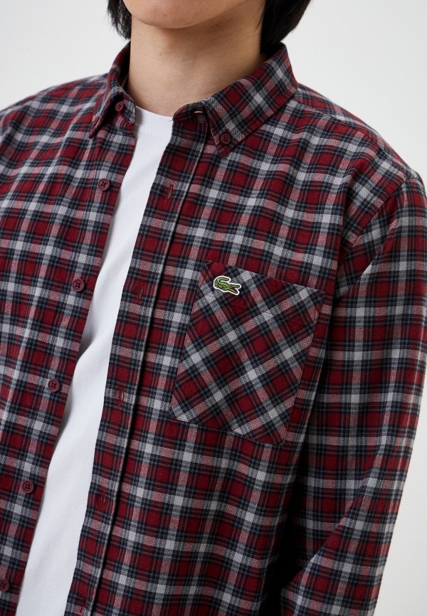 Рубашка Lacoste Regular fit, цвет: бордовый, MP002XM0VG3O — купить в ...
